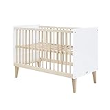 Cuna 60x120 Bopita Indy - Madera blanca y natural