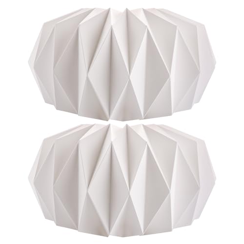 LDXDRU 2 Pack 43cm Paper Lampshades for Ceiling Lights