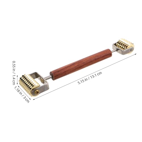Roller visage double tête en bois noble - Accessoire de massage facial