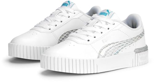 Puma - Kids Carina 2.0 Mermaid Shoes, Color Puma White/Hero Blue/Puma Silver, Size: 11.5 M US Little Kid2