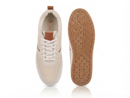 Image of Leatherful Low Top Men's Sneaker in Top Grain Leather & Suede PTSK-010 | Anti-Skid TPR Sole, Cushioned Insole, Leather Lining, Lace-Up Closure, Durable Build