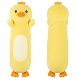 22” Long Duck Plush Body Pillow, Cute Duck Stuffed Animals, Soft Squishy Cuddly Pillow Plushies Toy Gifts for Kids Boys Girls, Birthdays, Halloween, Christmas