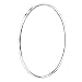 Merdia S925 Sterling Silver Solid Bangle Bracelet Stackable Textured Bracelet for Girl 6.3cm