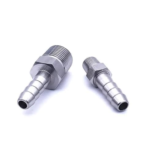 Unión roscada 1/2 NPT macho y conector de manguera 6mm para fontanería 2