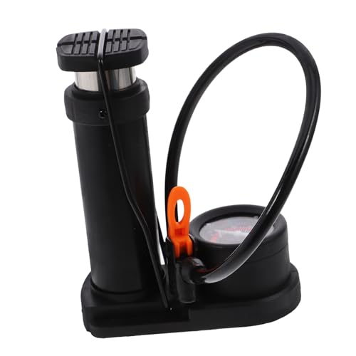 BCOATH Tire Pump Pressure Gauge Foot Activated Floor Pump Mini for Bikes More 2-in-1 Nozzle Kit