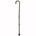 PCP Solid Oak Wood Cane, Round Handle, Crook Style, Walking Aid with Slip Resistant Rubber Grips, Large Grip
