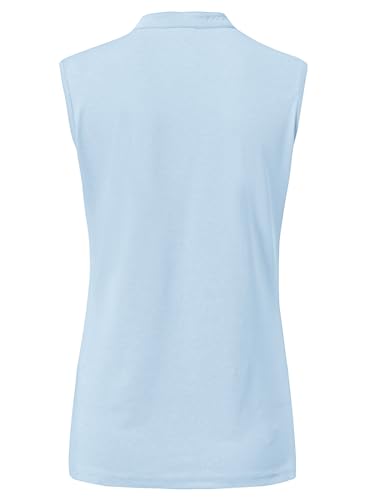 Image of BGOWATU Women's Golf Polo T-Shirts Sleeveless V Neck Collarless Tennis Shirts UV Protection Quick Dry Lightweight