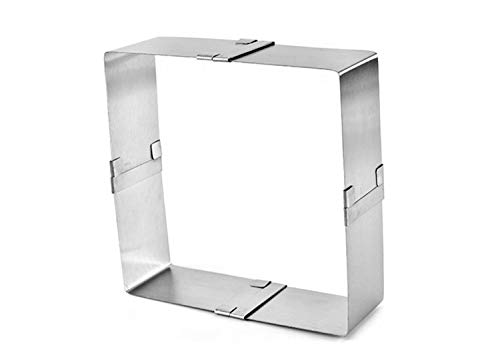 Image of Expresso Adjustable Rectangular /Square Stainless Steel Mousse Cake Ring Bakeware Tool