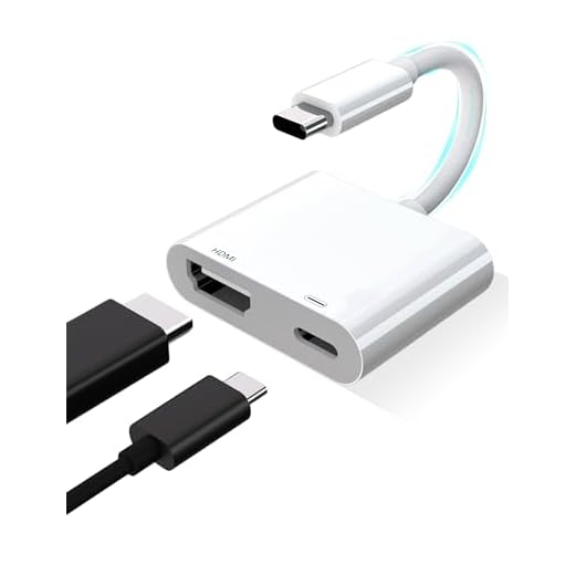 GNUADZ Adattatore USB C HDMI Senza Alimentazione Richiesta, Plug & Play Convertitore Schermo 4K con Porta di Ricarica cavo Tipo C hdmi Compatibile con Dispositivi con Porta Tipo C per Proiettore/Monit