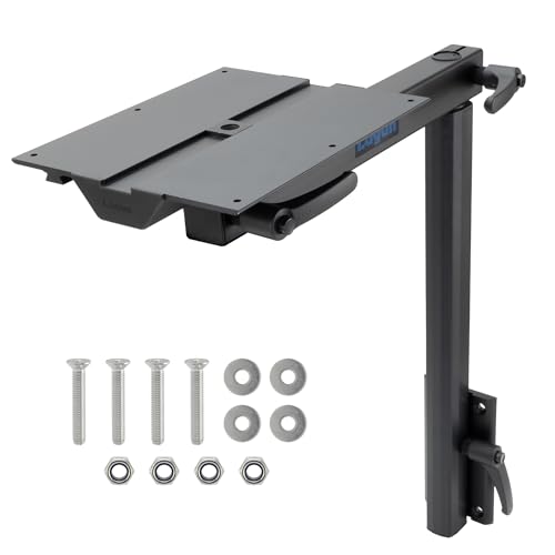 RecPro The Original Lagun Standard RV Leg Table System with Standard Bracket | 30 x 40 | Right Hand | 360 Degree Swivel | Rotating Handles | Product of Sweden (Black)