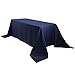 E-Tex 90x132-Inch Polyester Oblong Tablecloth Fit for 6Ft. Rectangular Table Navy Blue