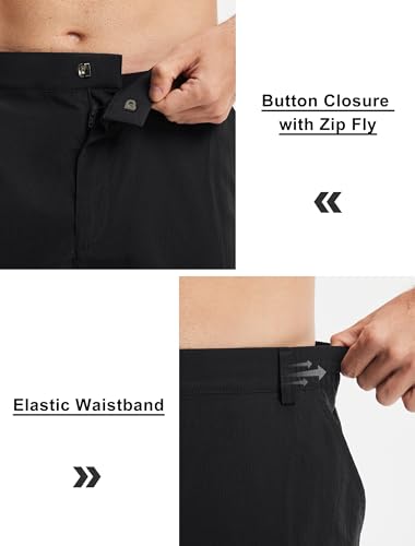 Image of Libin Men's Hiking Cargo Shorts with Zipper Pockets