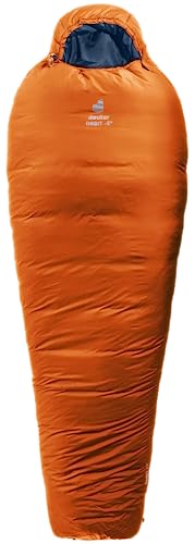 deuter Orbit -5° EL - Extra Long Kunstfaserschlafsack,Chestnut-Ink,Left...