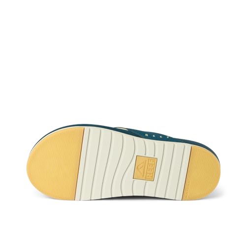 REEF Cushion Bonzer Men's Flip Flop, Ultra Soft Cushion Footbed, Deep Sea/White, 64