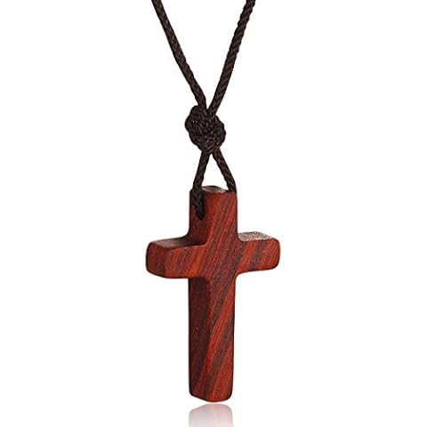 Handcrafted Sandalwood Cross Pendant Necklace Cover