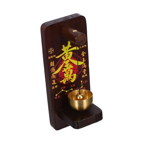 KESYOO 磁式木製ドアベル 店舗用レトロ風チャイム 壁掛けプ 耐久真鍮素材 簡単取付け 屋内外対応 ガーデン 玄関 レストラン用