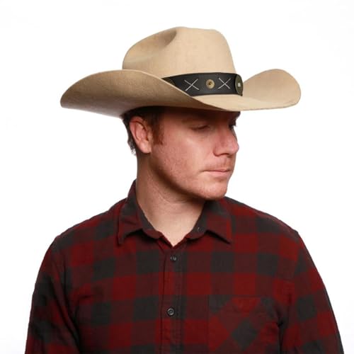 Image of Cowboy Hat Bands for Women Men, Leather Hat Bands for Western Straw Fedora Hats, Vintage HatBelt Hatbands Multicolor
