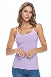 Natural Uniforms Women's Basic Camisole with Adjustable Spaghetti Strap Tank Top (Lavender, Medium)