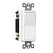 ENERLITES 4-Way Decorator Paddle Rocker Light Switch, Clamp Down Wiring, Grounding Screw, Residential Grade, 15A 120V/277V, UL Listed, 94150-W, White
