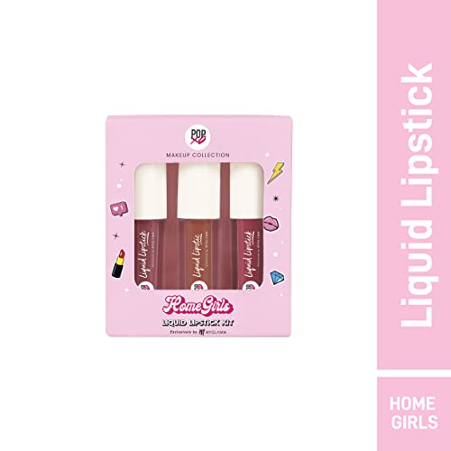 MyGlamm POPxo Makeup Homegirls Liquid Lipstick kit-Cheerleader, Ride or Die, BFF 4L-1.5g x 3 - Image 3