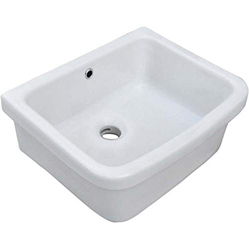 Linpha Sanitari lavabo de cerámica sin escurridor, 60 x 45 cm x p) (