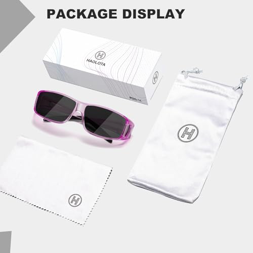 Image of HAOLOTA Night Vision Driving Over Glasses, Polarized Nighttime Glasses Men Women Anti Glare Yellow Tinted Lens
