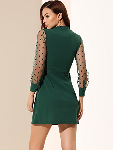 Allegra K Donna Vestito Scollo a V con Fiocco