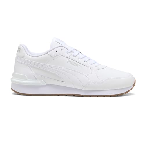 PUMA Mens St Runner V4 Leather Lace Up Sneakers Shoes Casual - White - Size 10.5 M