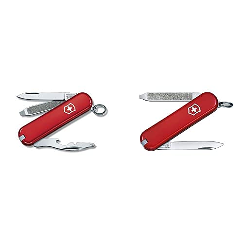 Victorinox: Taschenmesser, 9 Funktionen, Schraubendreher, Flaschenöffner, Nagelfeile, Rot, ABS / Cellidor