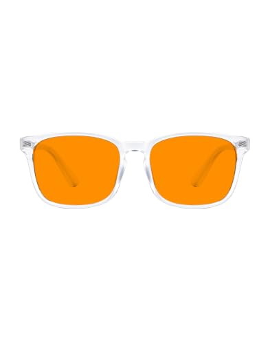 Image of TIJN Blue Light Blocking Glasses Dual AR Coatings Amber Orange Lens for Computer Gaming