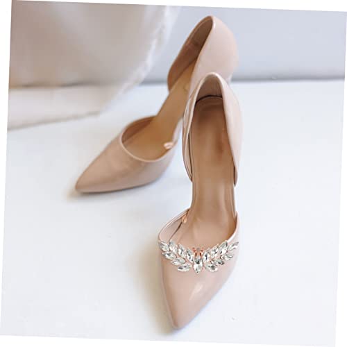 Pince à chaussures strass dorée pour décoration de fête - 5