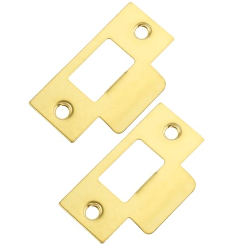 Housoutil Placa Golpe Puerta, 2 Piezas De Acero Inoxidable Placa Cerradura Puerta Exterior, 1-5/8 Pulgadas Placa Cerradura Puerta, Placas De Golpes De Puertas Adecuado Para Todas Las Puertas
