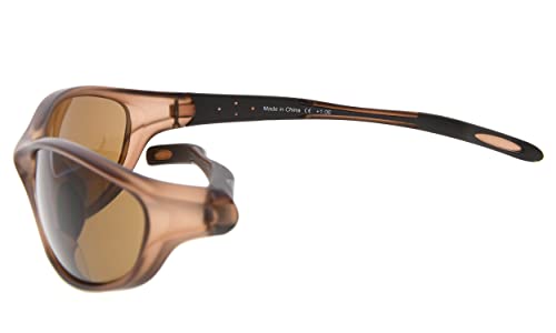 Image of Eyekepper Bifocal Sunglasses for Women Men, Rectangular Frame | Outdoor Sports Bifocal Reading Sunglass, with Readers Built in, Mens Tinted Sun Reader Bifocals, Ladies Cheater,Wrap Half Rim
