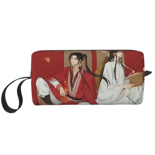 For 天官賜福 花城 謝憐 謝怜(7) 化粧ポーチ メイクボックス 化粧品収納 コスメポーチ 洗面用具 収納ケース トラベルバッグ バニティー 手提げ 便利 大容量 出張 旅行用 自宅用 キャラクター 6*9*20cm