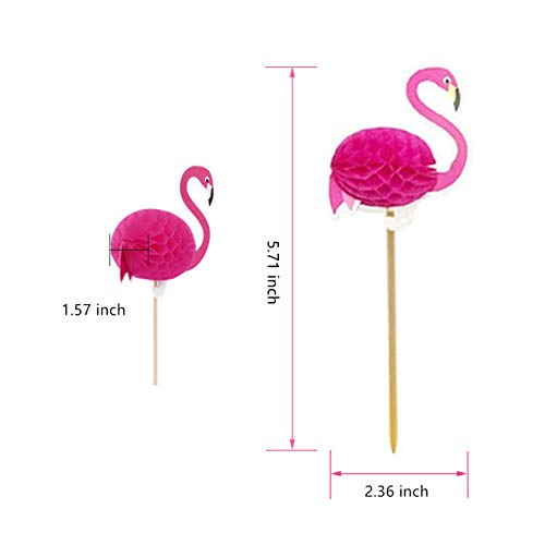 Hasken 60 Pack Flamingo And Pineapple Cupcakes Toppers Tropical Hawaiian Cake Toppers Picks For Birthday Parties Cake Food Decoration Supplies #TOP5