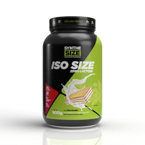 Whey Protein Isolado Iso Size Zero Lactose 900g – Sabor Baunilha – Alto Teor de Proteína – Baixo Carboidrato – SyntheSize