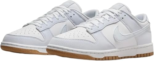 Nike Dunk Low Premium Next Nature Women's Shoes (FN6345-100, White/Gum Light Brown/Football Grey) Size 103