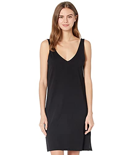 Skin Organic Cotton Chandra Chemise with Shelf Bra Black 0 (XS)