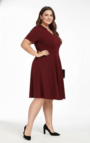 Image of Blinkee Women Plus Size Summer Wear Cocktail Skater Dress