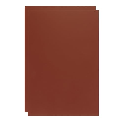 Image of ABS Plastic Sheet 8 x 12 Inch,Flexible Plastic Sheets 1 /12 Inch Thick Thermoplastic Sheet with Leather Texture Wine Red for DIY Crafts Decors 2Pcs