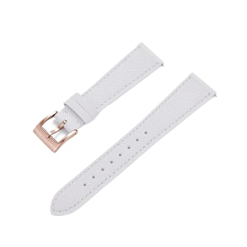[FOCKOUPGAC] 18 20 22 24mm EHb`Xgbv Fit For Huawei p(White-Rose Gold,24mm)
