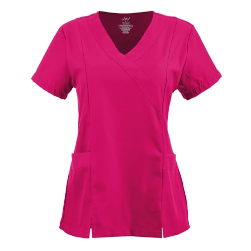 imagen de U4U Uniforms - Filipina Premium para Mujer Cuello en V Cruzado con Elastico en la Espalda - Diseño Cómodo y Profesional con Bolsas Laterales - Confeccion de Alta Calidad - Hecho en México