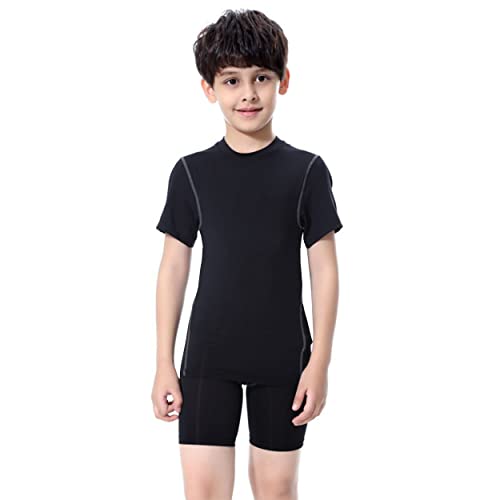3 Packs T-Shirts Boys Girls Short Sleeve Compression Shirts Dry Fit Undershirt3
