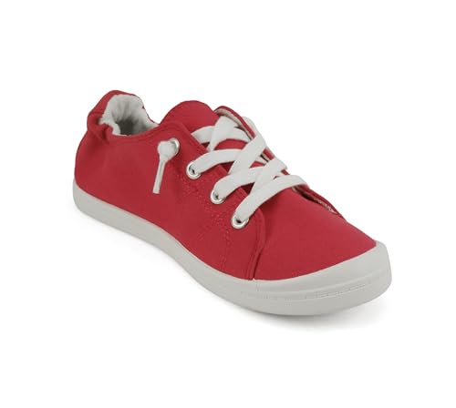 Image of Soda Flat Women Shoes Linen Canvas Slip On Sneakers Lace Up Style Loafers Zig-S
