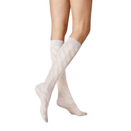 KUNERT Damen Kniestrümpfe Diagonal Crochet Fashion