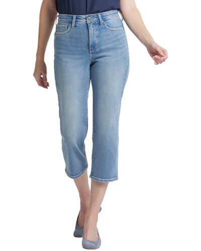 NYDJ Women's Joni High-Rise Relaxed Capri in Blue Valley