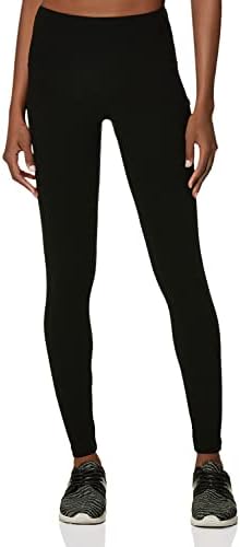 Jockey Womens Cotton Stretch Basic Ankle with Side Pocket Leggings, Deep Black, Large US