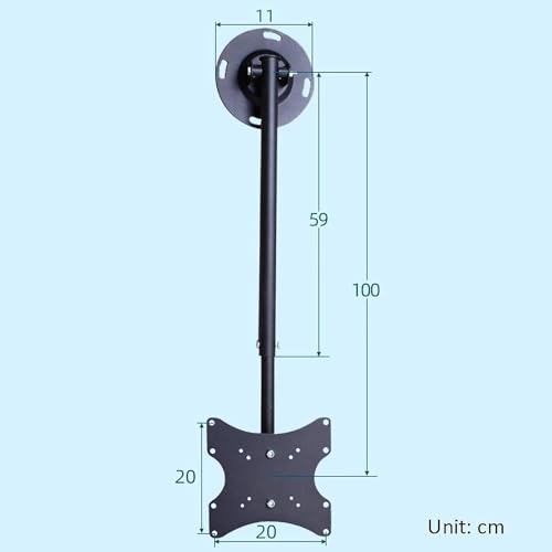 Support TV au plafond et mural télescopique de 1,5 m pour supprimer les reflets - 2