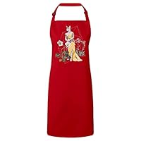 Fabulous Premium Kitchen Apron Red Cat Mannequin 1930 Collage Art Surrealism Flowers