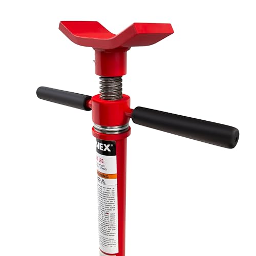 Image of SUNEX TOOLS 6810A, Underhoist Support Stand with Foot Pedal, Ton Capacity, Large Base, Bearing Mounted Spin Handle, Height Adjustment Under Load, Lightweight, Supports Vehicle Components Only
